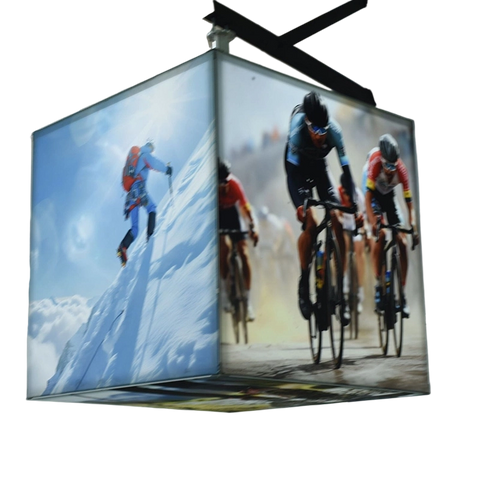 Hanging Cube Fabric Light Box